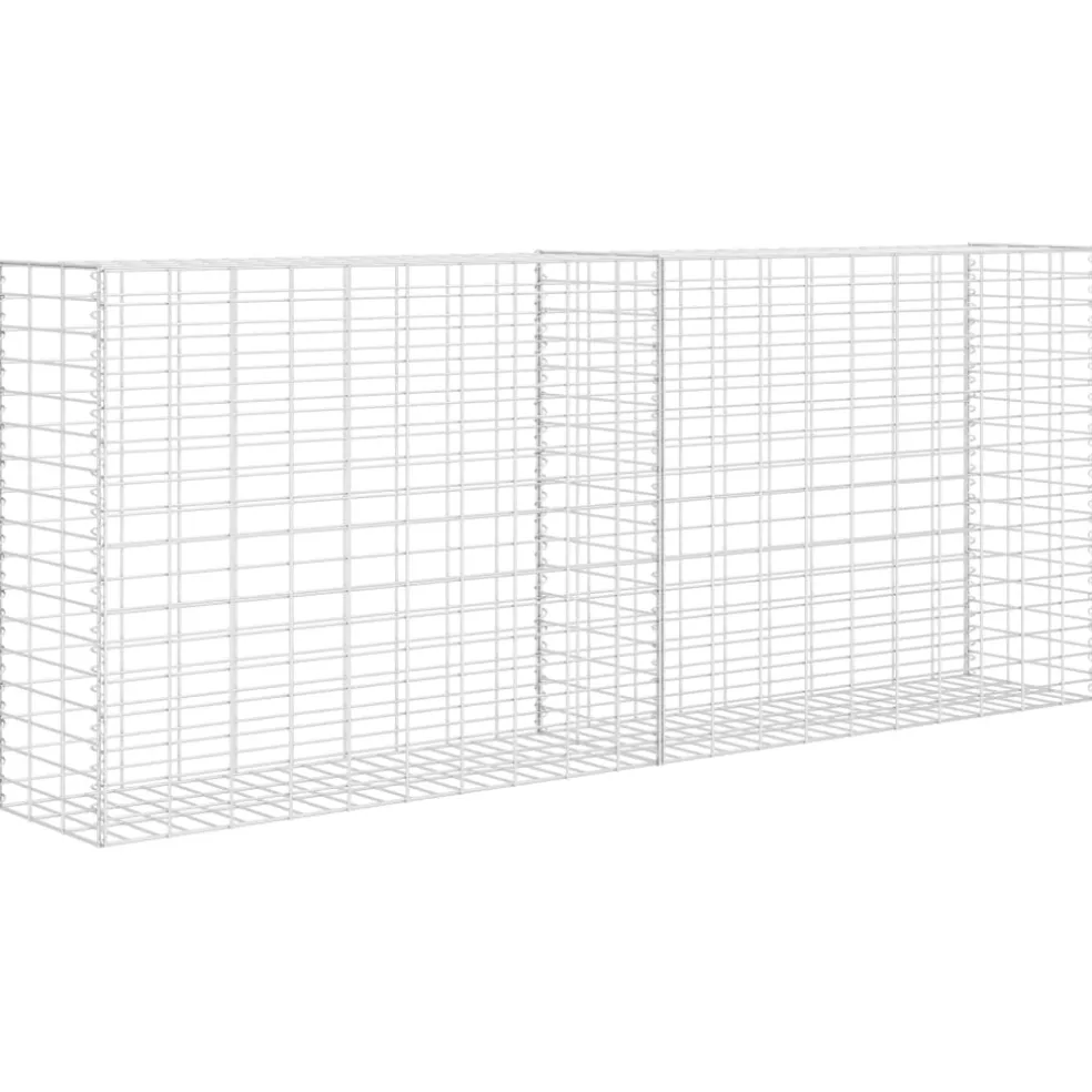 vidaXL Schanskorf 85x30x200 cm gegalvaniseerd staal