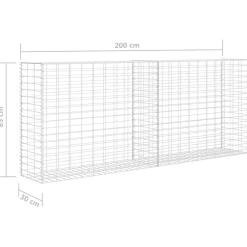 vidaXL Schanskorf 85x30x200 cm gegalvaniseerd staal