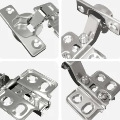 vidaXL Scharnier 2 st Nikkel 85 x 52,5 x 9,5 mm IJzer