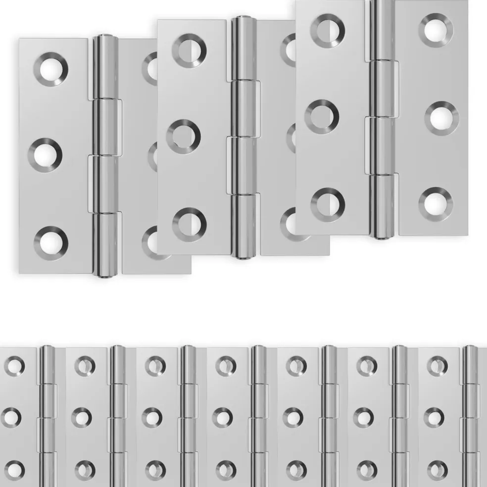vidaXL Scharnier 12 st 44 x 31 x 5 mm zilver Staal