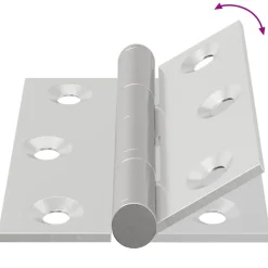 vidaXL Scharnier 2 st zilver 50 x 38 x 1,3 mm Staal