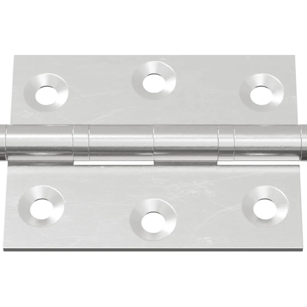 vidaXL Scharnier 2 st zilver 50 x 38 x 1,3 mm Staal
