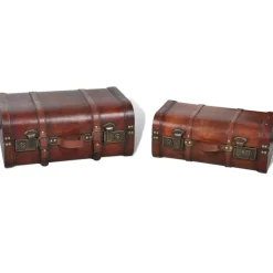 vidaXL Schatkisten 2 st vintage-stijl hout bruin