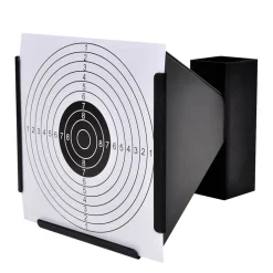 vidaXL Schietkast trechtervormig met 100 papieren targets 14 cm