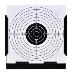 vidaXL Schietkast vierkant met 100 papieren targets 14 cm