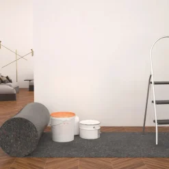 vidaXL Schildersvlies anti-slip 50 m 280 g/m² grijs