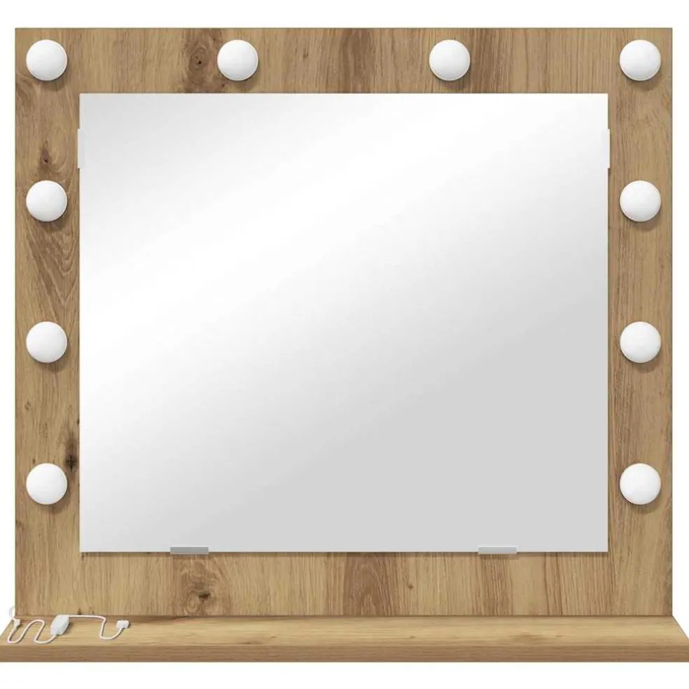 vidaXL Schmink Spiegel Artisan Eiken 60 x 55 x 18 cm Rechthoekig