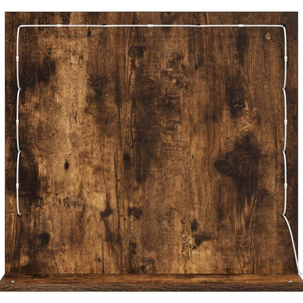 vidaXL Schmink Spiegel Gerookt eiken 60 x 55 x 18 cm Rechthoekig