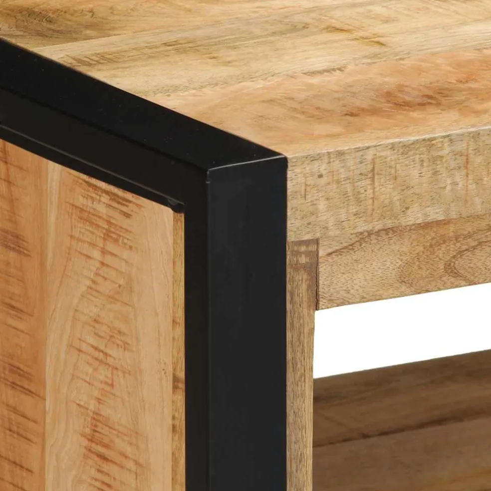 vidaXL Schoenenbank Bruin 100 x 40 x 50 cm Massief mangohout