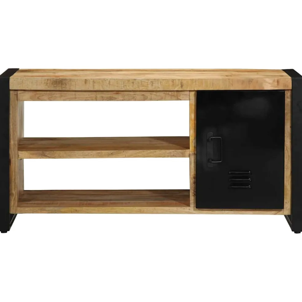vidaXL Schoenenbank Bruin 100 x 40 x 50 cm Massief mangohout