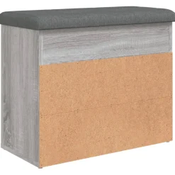vidaXL Schoenenbankje 62x32x50 cm bewerkt hout grijs sonoma