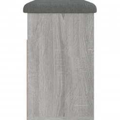 vidaXL Schoenenbankje 62x32x50 cm bewerkt hout grijs sonoma