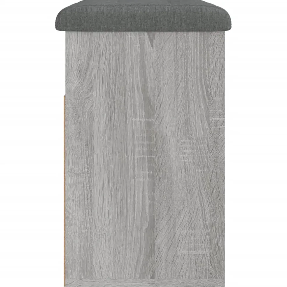 vidaXL Schoenenbankje 62x32x50 cm bewerkt hout grijs sonoma
