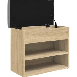 vidaXL Schoenenbankje 62x32x50 cm bewerkt hout sonoma eikenkleurig