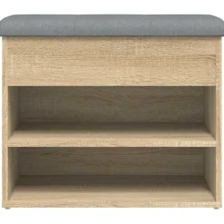 vidaXL Schoenenbankje 62x32x50 cm bewerkt hout sonoma eikenkleurig