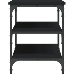 vidaXL Schoenenbankje 70x38,5x49 cm bewerkt hout zwart