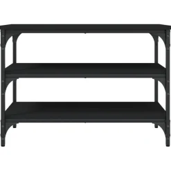 vidaXL Schoenenbankje 70x38,5x49 cm bewerkt hout zwart