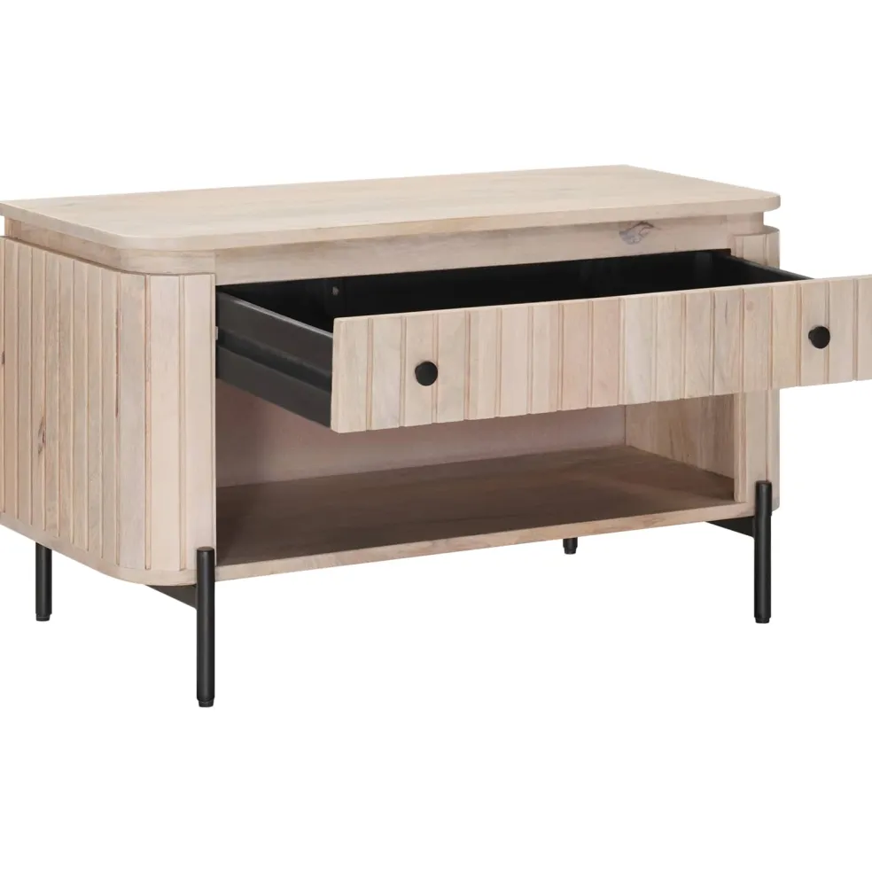 vidaXL Schoenenbank met lade met plank met opslag 85 x 37 x 48 cm