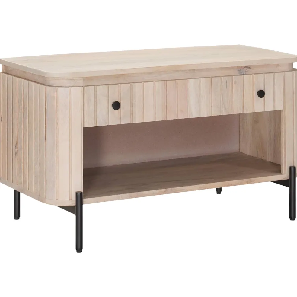 vidaXL Schoenenbank met lade met plank met opslag 85 x 37 x 48 cm