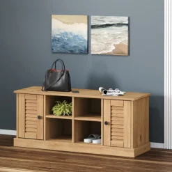 vidaXL Schoenenbank VIGO 106x35x45 cm massief grenenhout