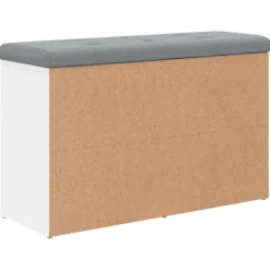 vidaXL Schoenenbank Wit 82x32x50 cm Bewerkt Hout