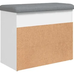 vidaXL Schoenenbank Wit 62x32x50 cm Bewerkt Hout