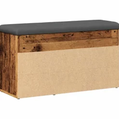 vidaXL Schoenenbank 82x32x45,5 cm bewerkt hout oud houtkleurig