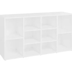 vidaXL Schoenenbank 103x30x55 cm bewerkt hout wit