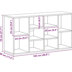 vidaXL Schoenenbank 103x30x55 cm bewerkt hout wit