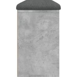 vidaXL Schoenenbank 102x32x50 cm bewerkt hout betongrijs