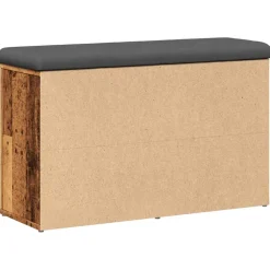 vidaXL Schoenenbank 82x32x50 cm bewerkt hout oud houtkleurig