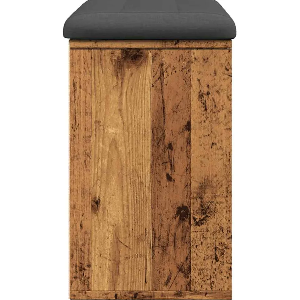 vidaXL Schoenenbank 82x32x50 cm bewerkt hout oud houtkleurig