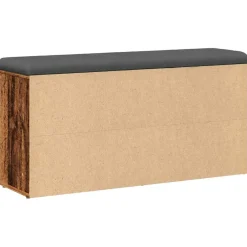 vidaXL Schoenenbank 102x32x50 cm bewerkt hout oud houtkleurig