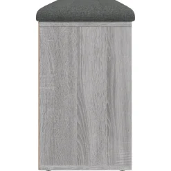 vidaXL Schoenenbank 102x32x50 cm bewerkt hout grijs sonoma eikenkleur