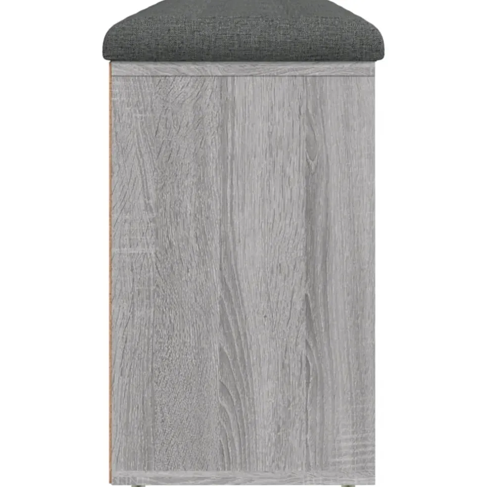 vidaXL Schoenenbank 102x32x50 cm bewerkt hout grijs sonoma eikenkleur