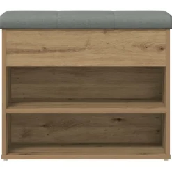 vidaXL Schoenenbank 62x32x50 cm bewerkt hout artisanaal eikenkleur
