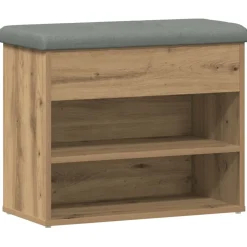 vidaXL Schoenenbank 62x32x50 cm bewerkt hout artisanaal eikenkleur