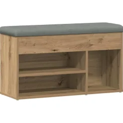 vidaXL Schoenenbank 82x32x45,5 cm bewerkt hout artisanaal eikenkleur