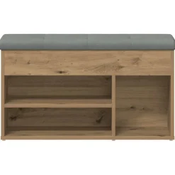 vidaXL Schoenenbank 82x32x45,5 cm bewerkt hout artisanaal eikenkleur