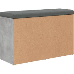 vidaXL Schoenenbank 82x32x50 cm bewerkt hout betongrijs