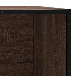 vidaXL Schoenenbank 80x40x53,5 cm bewerkt hout en metaal bruin eiken