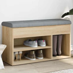 vidaXL Schoenenbank 82x32x45,5 cm bewerkt hout sonoma eikenkleurig