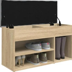 vidaXL Schoenenbank 82x32x45,5 cm bewerkt hout sonoma eikenkleurig