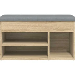 vidaXL Schoenenbank 82x32x45,5 cm bewerkt hout sonoma eikenkleurig