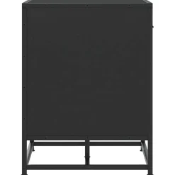 vidaXL Schoenenbank 60x40x53,5 cm bewerkt hout en metaal zwart