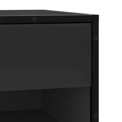vidaXL Schoenenbank 60x40x53,5 cm bewerkt hout en metaal zwart