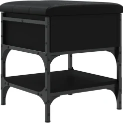 vidaXL Schoenenbank 42x42x45 cm bewerkt hout zwart