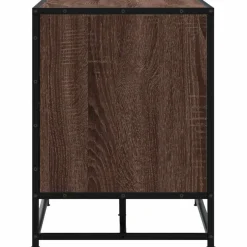 vidaXL Schoenenbank 100x40x53,5 cm bewerkt hout en metaal bruin eiken