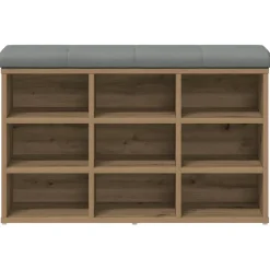 vidaXL Schoenenbank 82x32x50 cm bewerkt hout artisanaal eikenkleur
