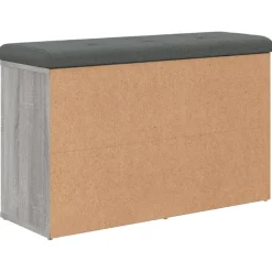 vidaXL Schoenenbank 82x32x50 cm bewerkt hout grijs sonoma eikenkleurig